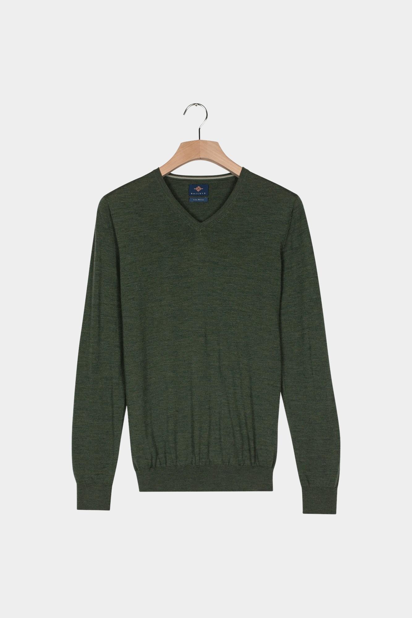 Baileys Pullover Groen V-Neck Pullover  14gg single 520065/73