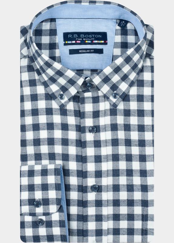 R.B. Boston Casual hemd lange mouw Blauw Franklin LS Button Down 527670/62