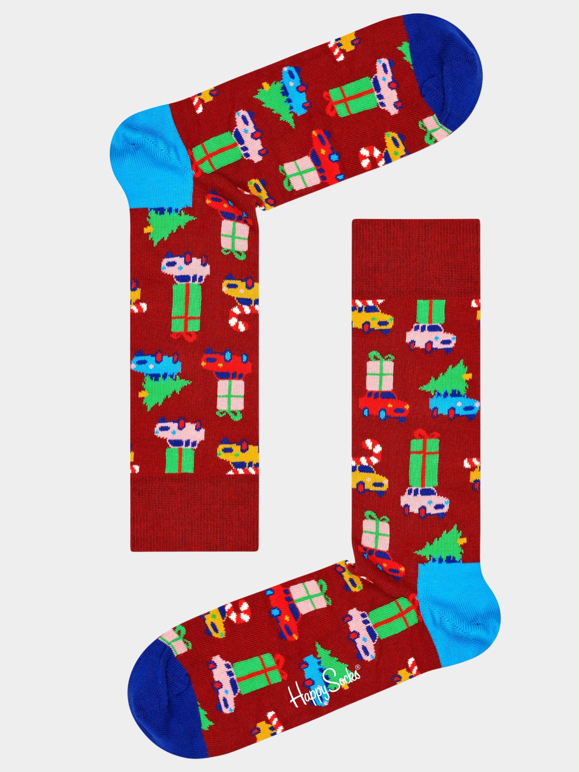 Happy Socks Cadeaubox Sokken Multi 4-Pack Holiday Vibes Gift Set XHBG09/4300