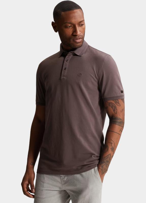 Cast Iron Polo heren Bruin Short sleeve polo slim fit fi CPSS2605894/4321