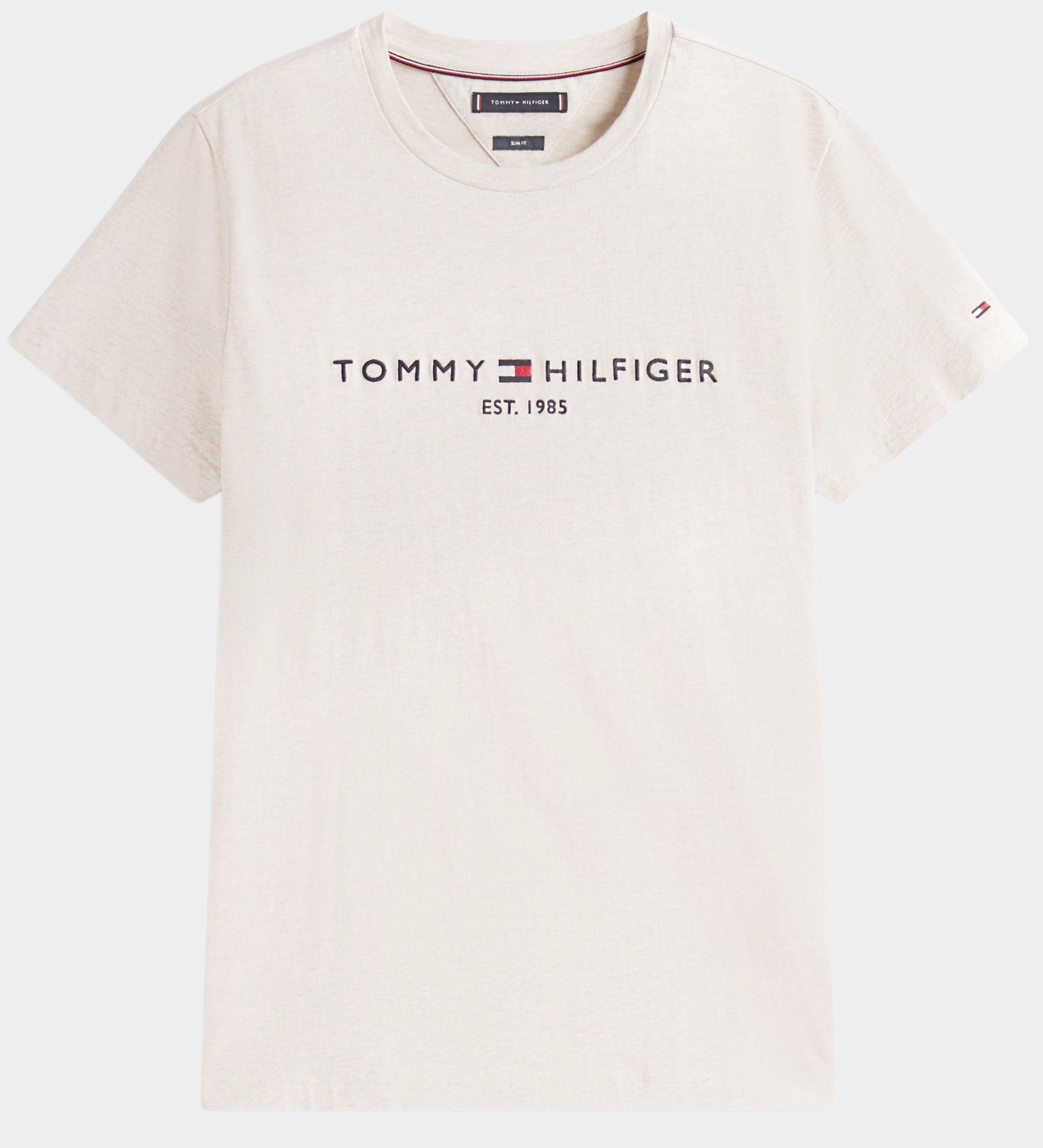 Tommy Hilfiger T-shirt korte mouw Beige Tommy Logo Tee MW0MW11797/HGF