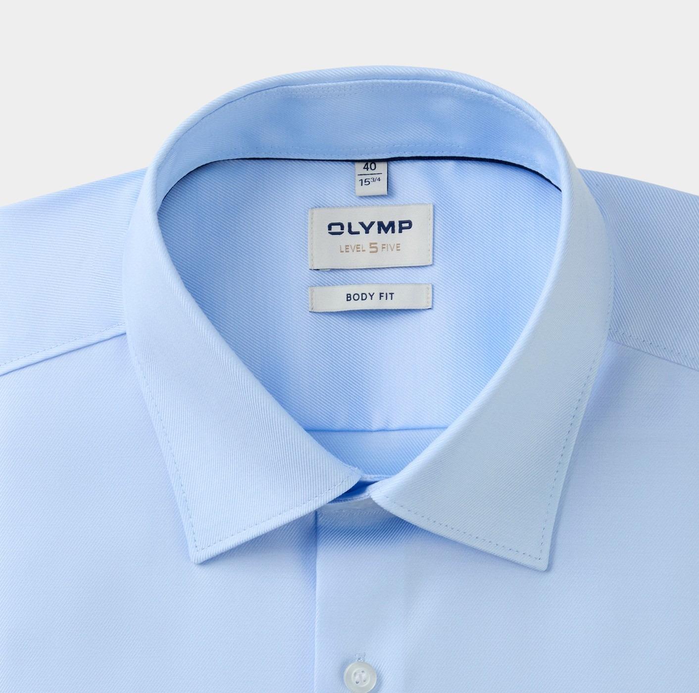 Olymp Business hemd lange mouw Blauw 0763/64 Hemden 076364/12
