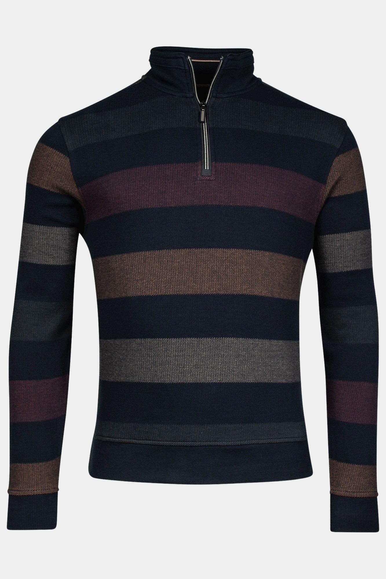 Baileys Half Zip Groen Sweatshirt 1/2 Zip  Jacquard 323198/79