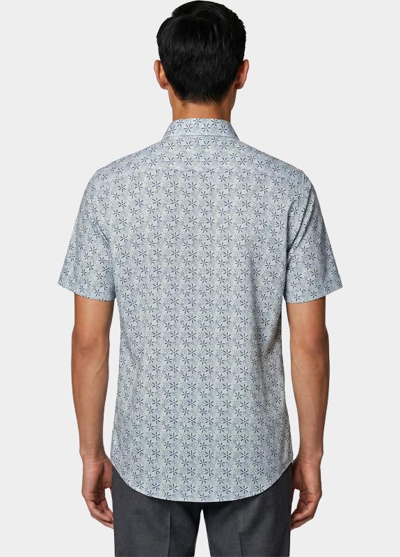 R.B. Boston overhemd korte mouw heren Groen Marshall SS Button Down 616670/708