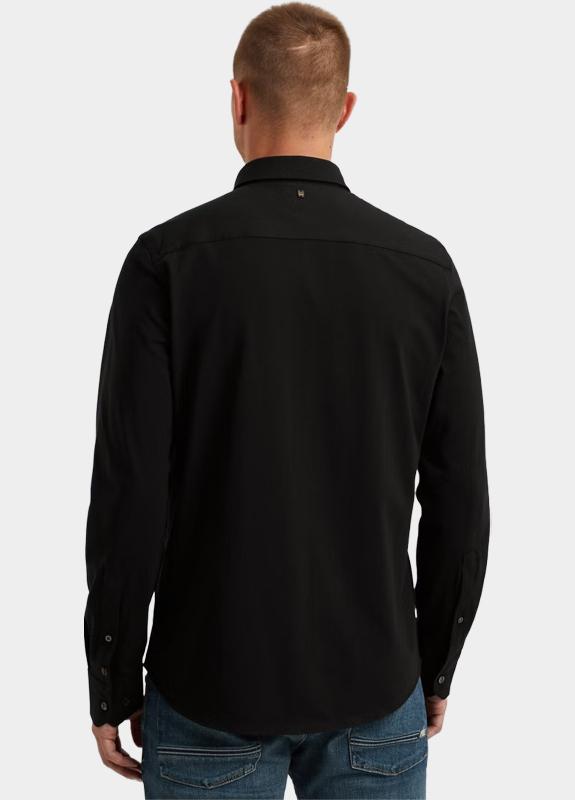 PME Legend Casual hemd lange mouw Zwart LONG SLEEVE SHIRT Satin Jerse PSI2511234/999