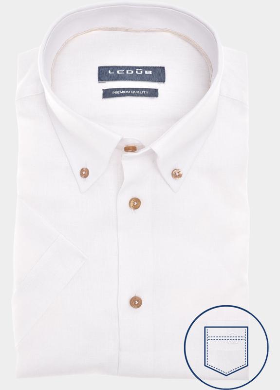 Ledub Business hemd korte mouw Wit  0701943/910-620-000