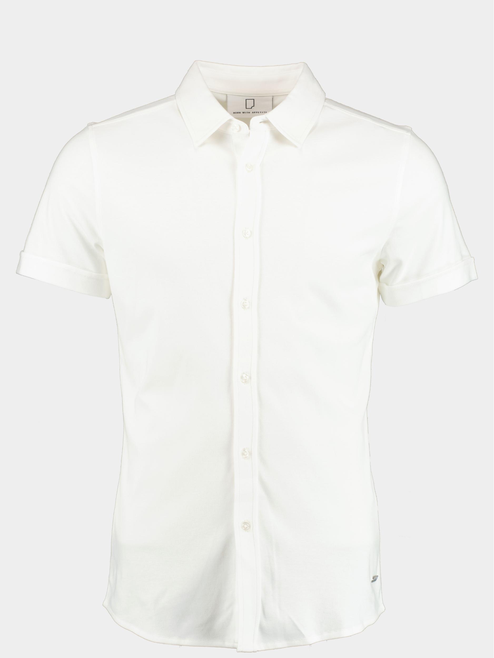 Born With Appetite Casual hemd korte mouw Wit Earl Shirt Sl 22108EA28/100 white