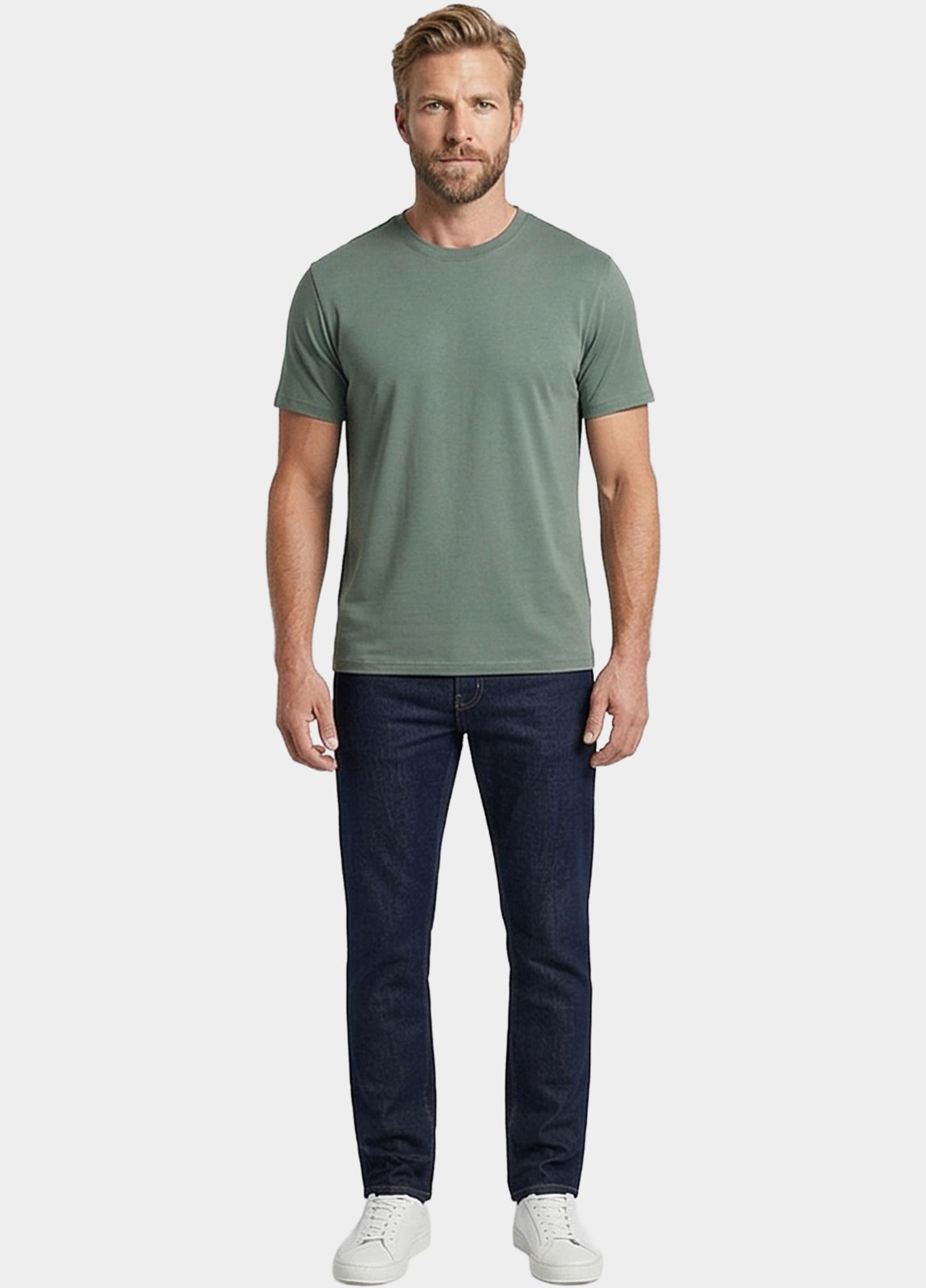 Giordano T-shirt heren Groen Luca T-shirt Liquid Cotton - 615078/70