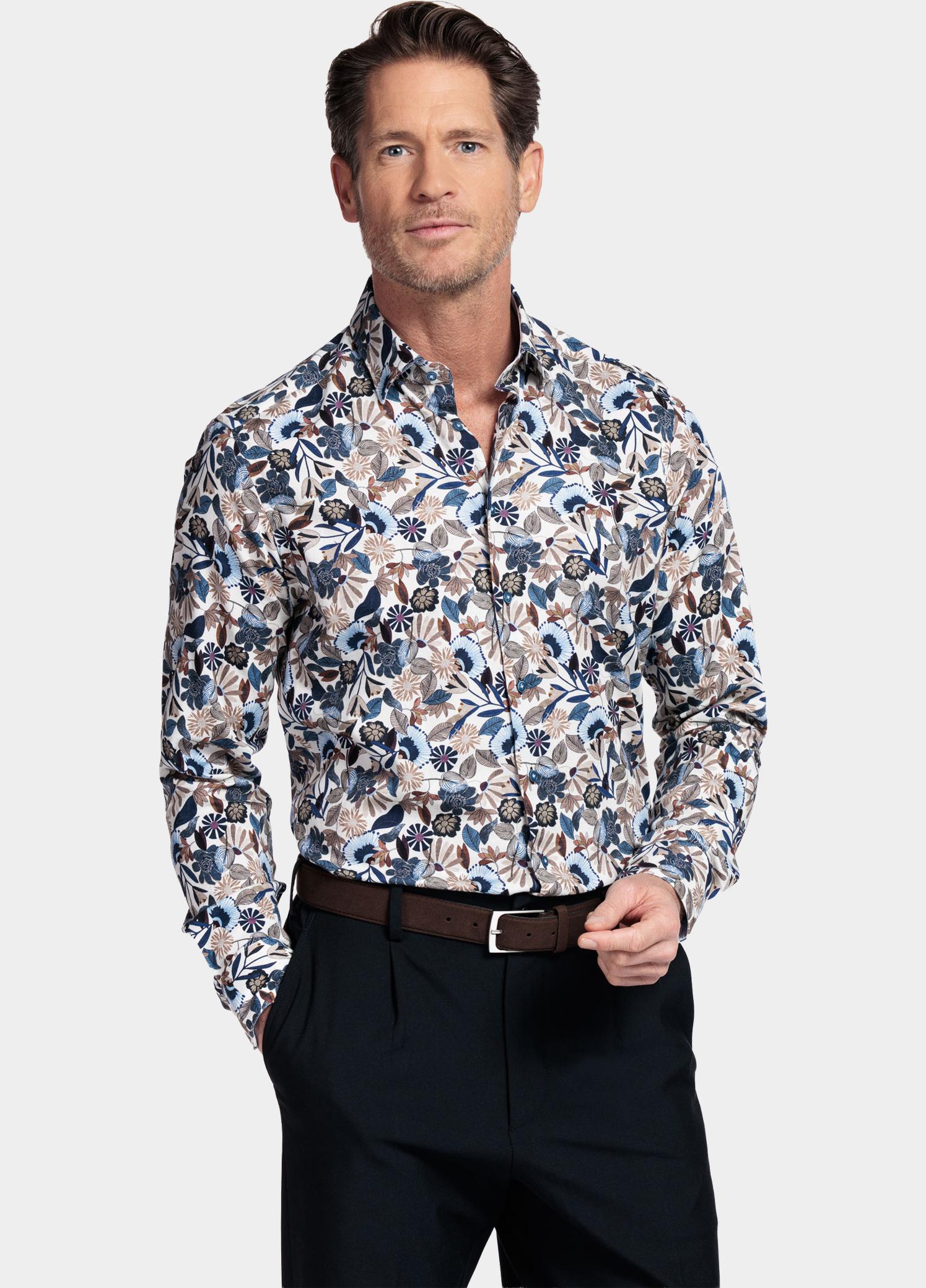 Giordano Overhemd heren Blauw Belmonte Long Sleeve Button U 617885/60
