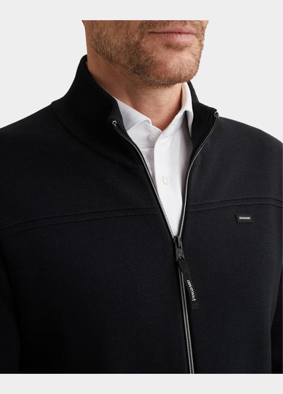 Vanguard Vest Blauw Zip jacket cotton modal bonde VKC2602354/5073