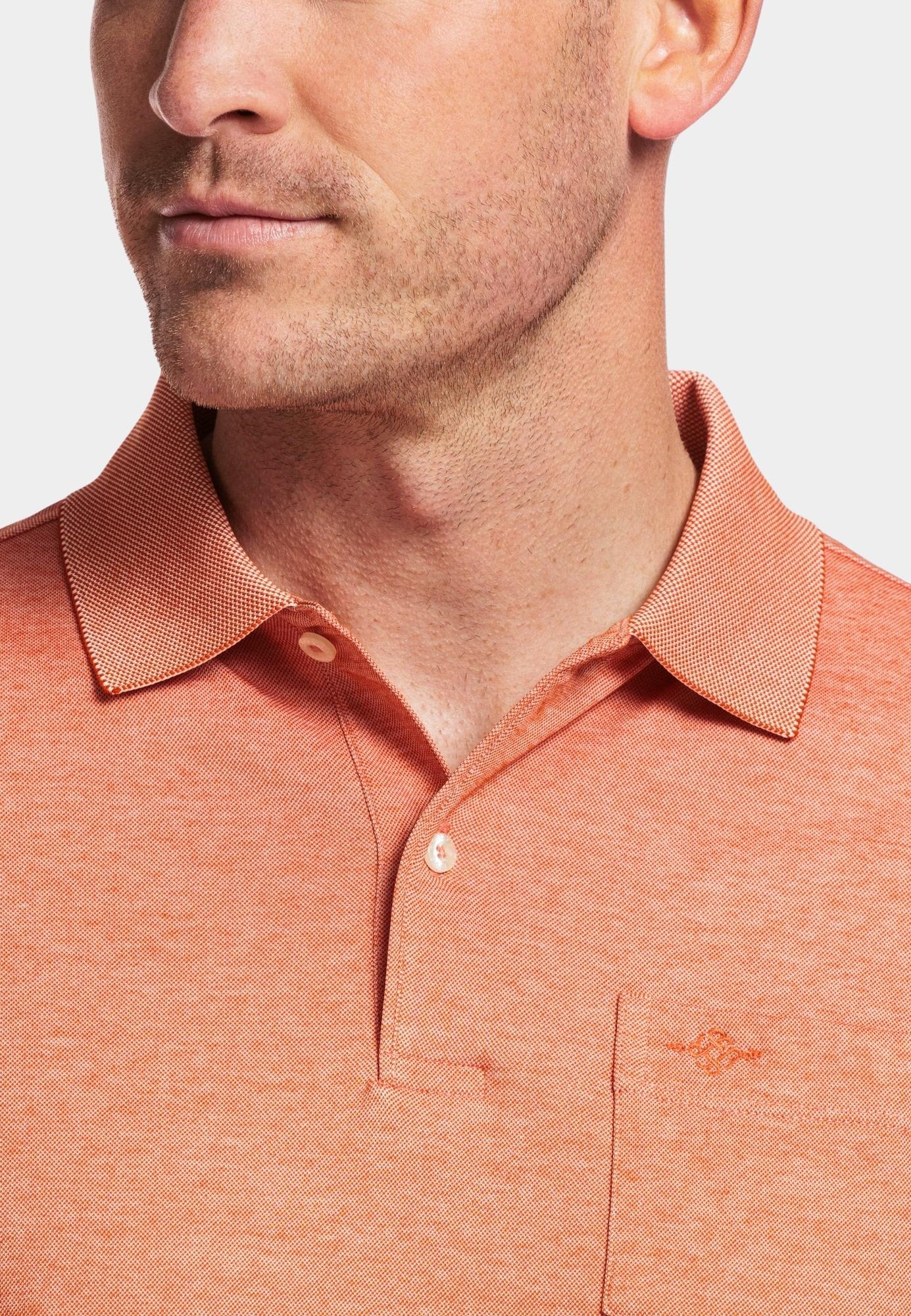 Baileys Polo korte mouw Oranje Poloshirt  2-tone Pique 415280/29
