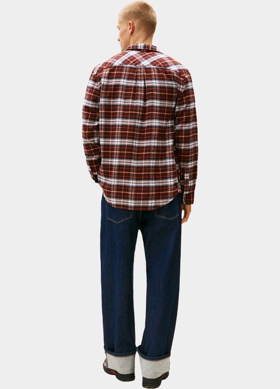 Tommy Jeans Overshirt Bruin TJM REG FLANNEL CHECK SHIRT E DM0DM22024/GS7