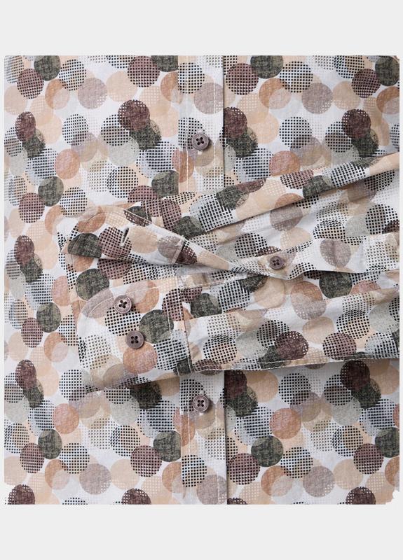 Casamoda Casual hemd lange mouw Bruin Kent Casual Fit 454487100/200