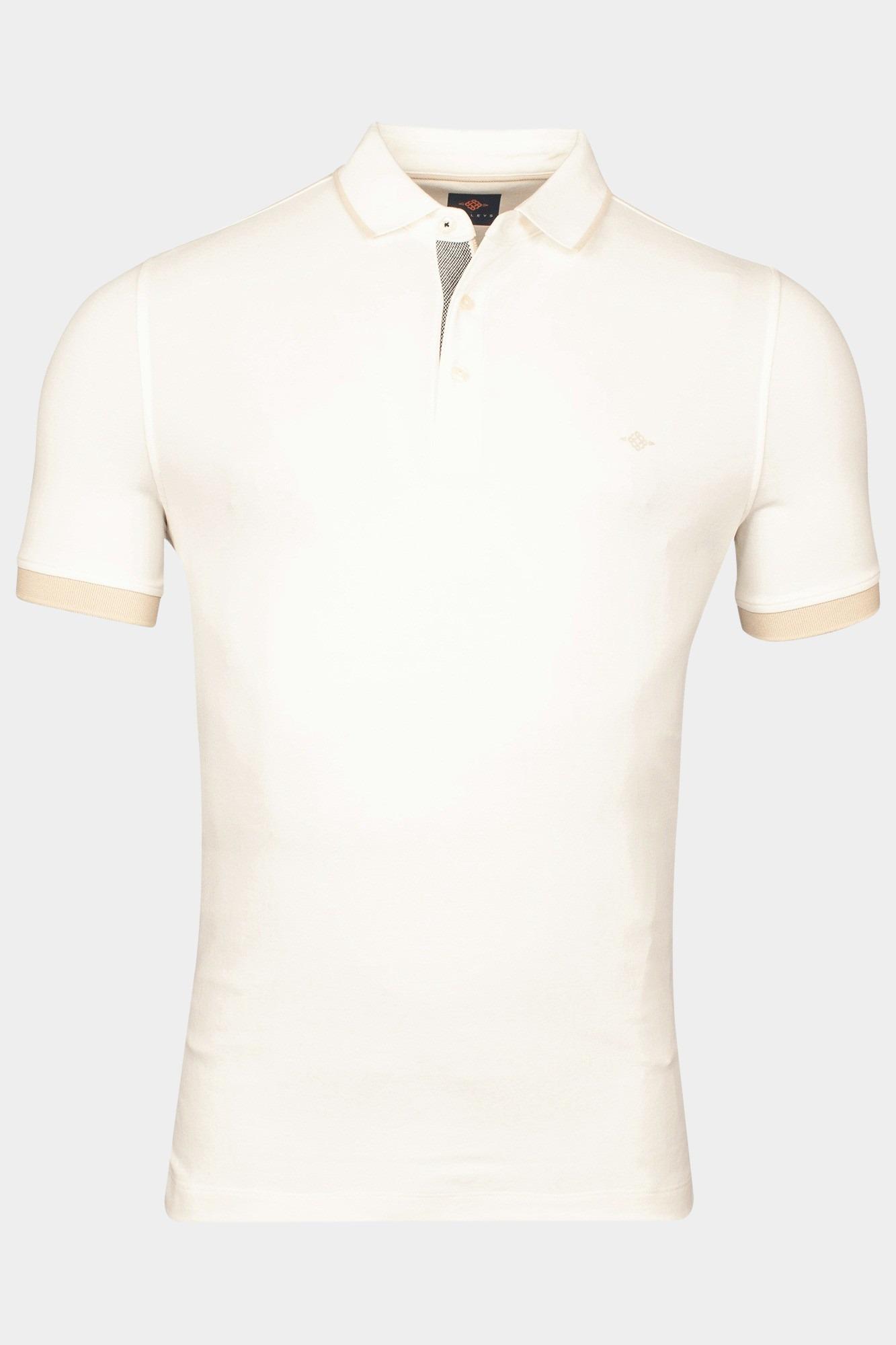 Baileys Polo korte mouw Beige Poloshirt Solid Pique 515234/11