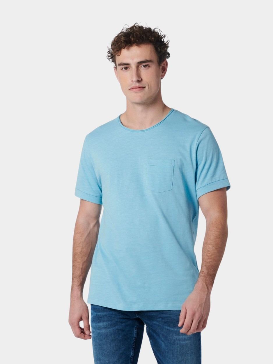 No Excess T-shirt korte mouw Blauw T-Shirt Crewneck Slub Respons 19340202SN/128