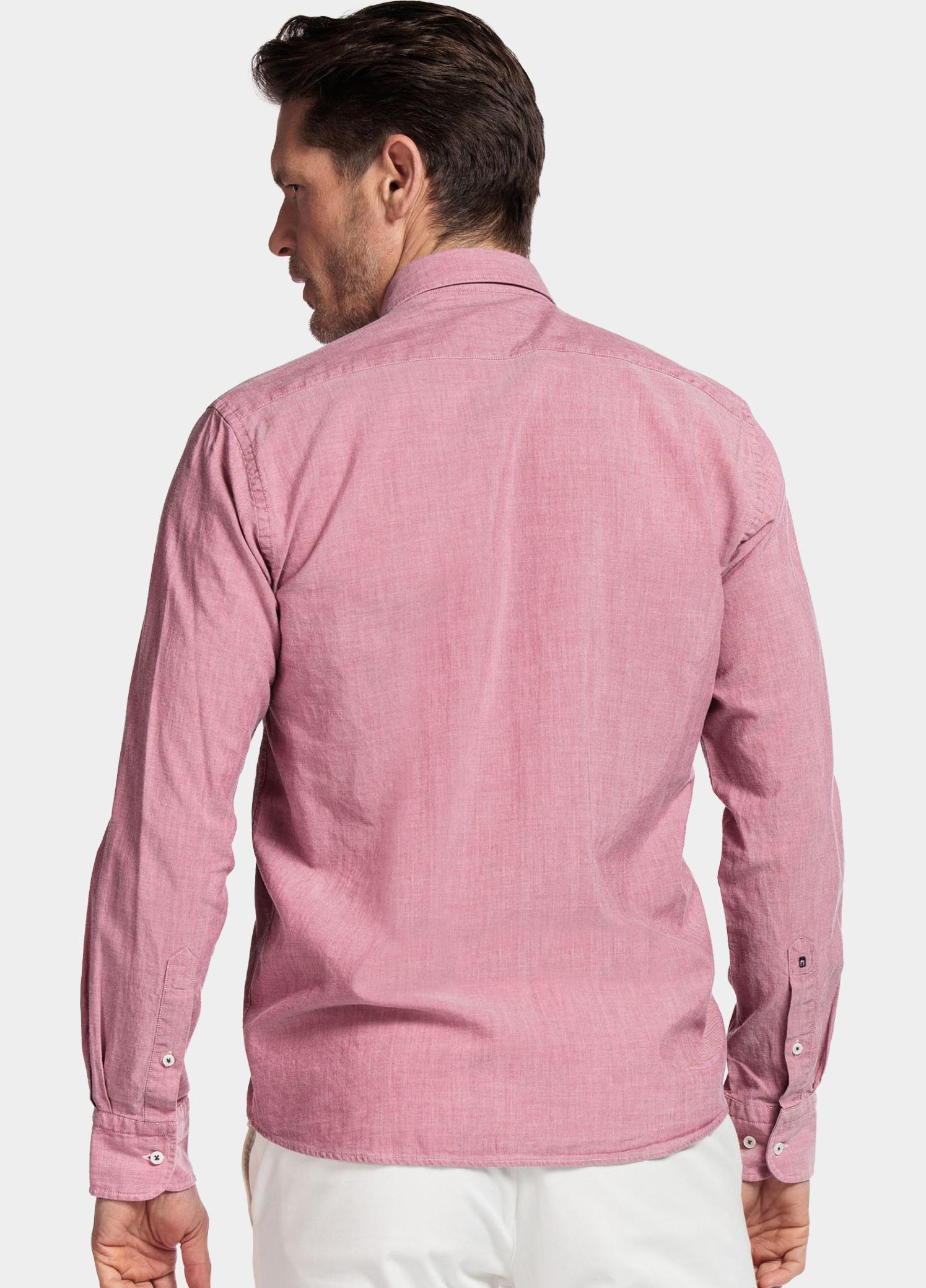 Giordano Overhemd heren Rood Verona LS button under washed 517029/30