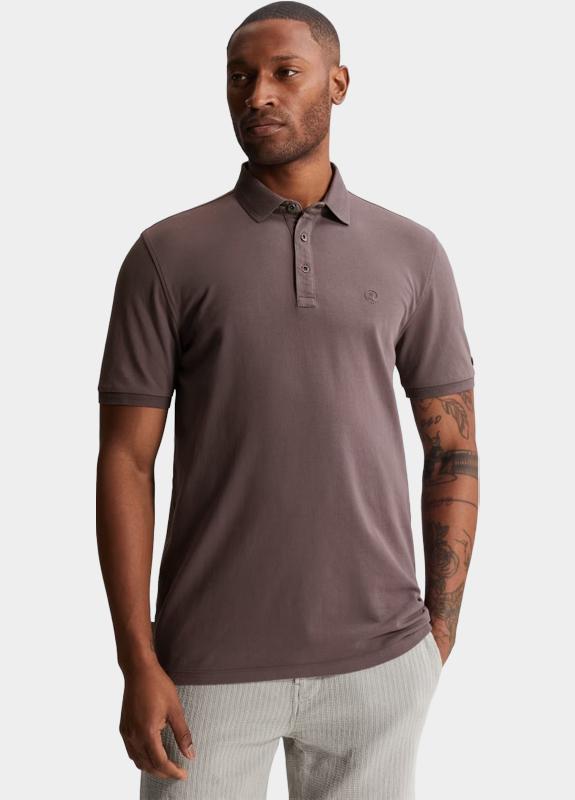 Cast Iron Polo heren Bruin Short sleeve polo slim fit fi CPSS2605894/4321