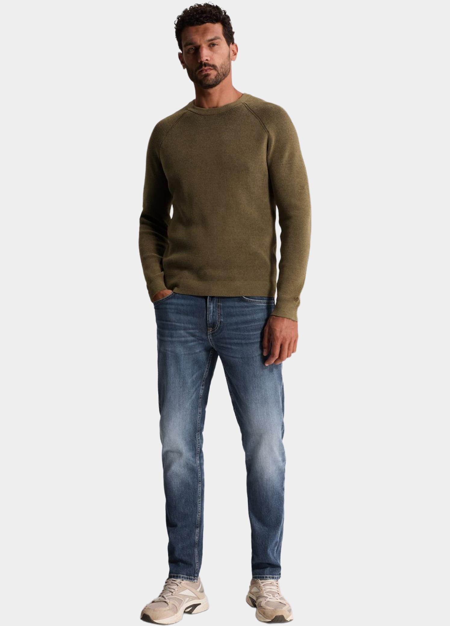 Cast Iron Pullover heren Groen Crewneck regular fit soft ble CKW2609313/8026