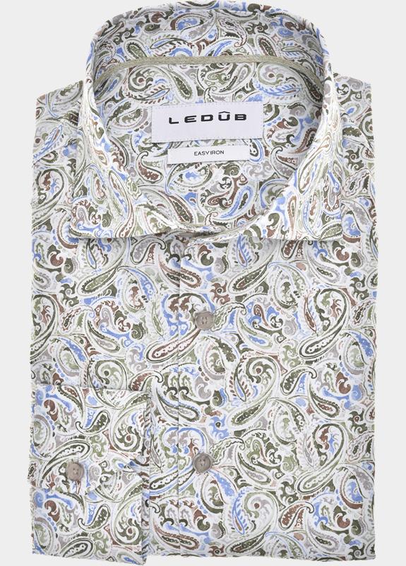 Ledub Business hemd lange mouw Groen  0143390/550-550-000