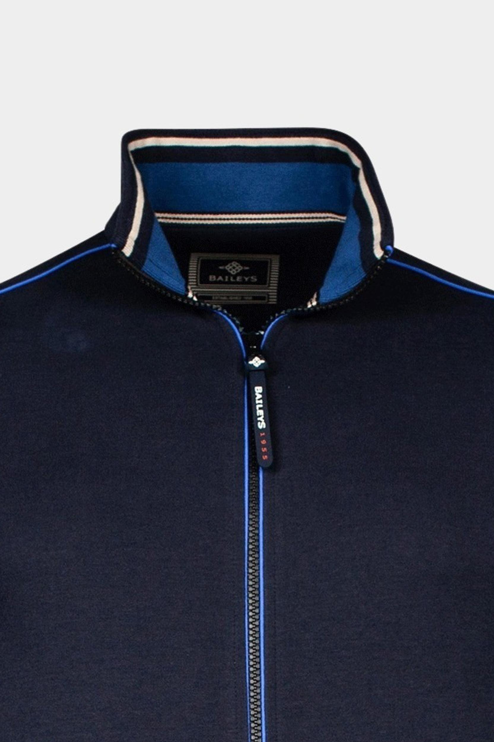 Baileys Vest Blauw Sweat Cardigan Zip Double face 412201/60