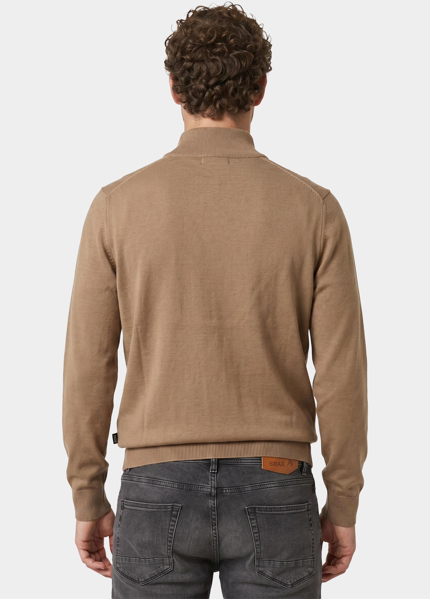 BOSS Black Polo lange mouw Beige H-Ebenji 10280687 01 50565499/260