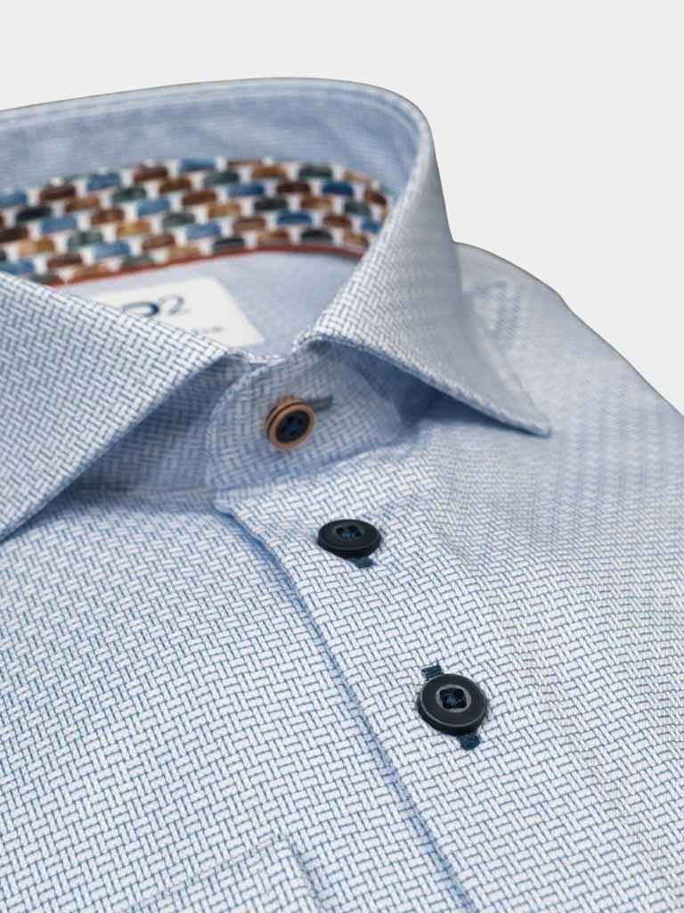 R2 Amsterdam Casual hemd lange mouw Blauw  118.WSP.079/018