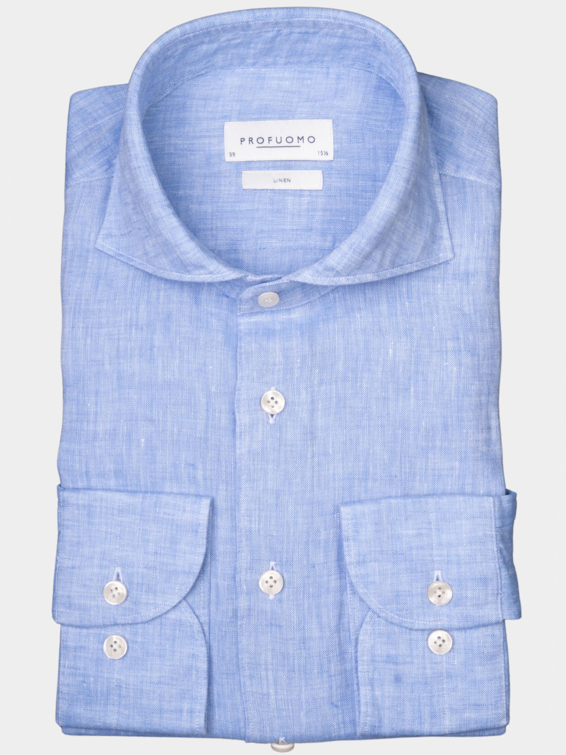 Profuomo Business hemd lange mouw Blauw  PPUH10026B/M