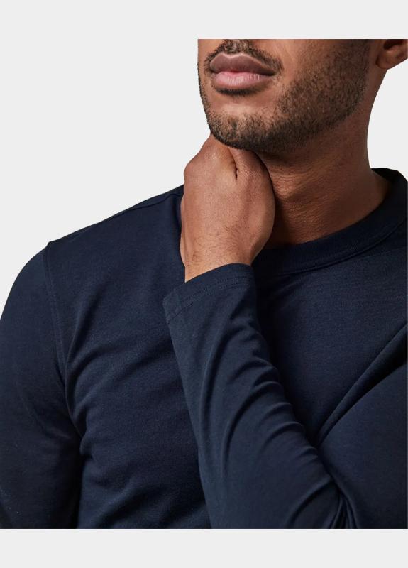 Profuomo T-shirt lange mouw Blauw  PP2T00002/B