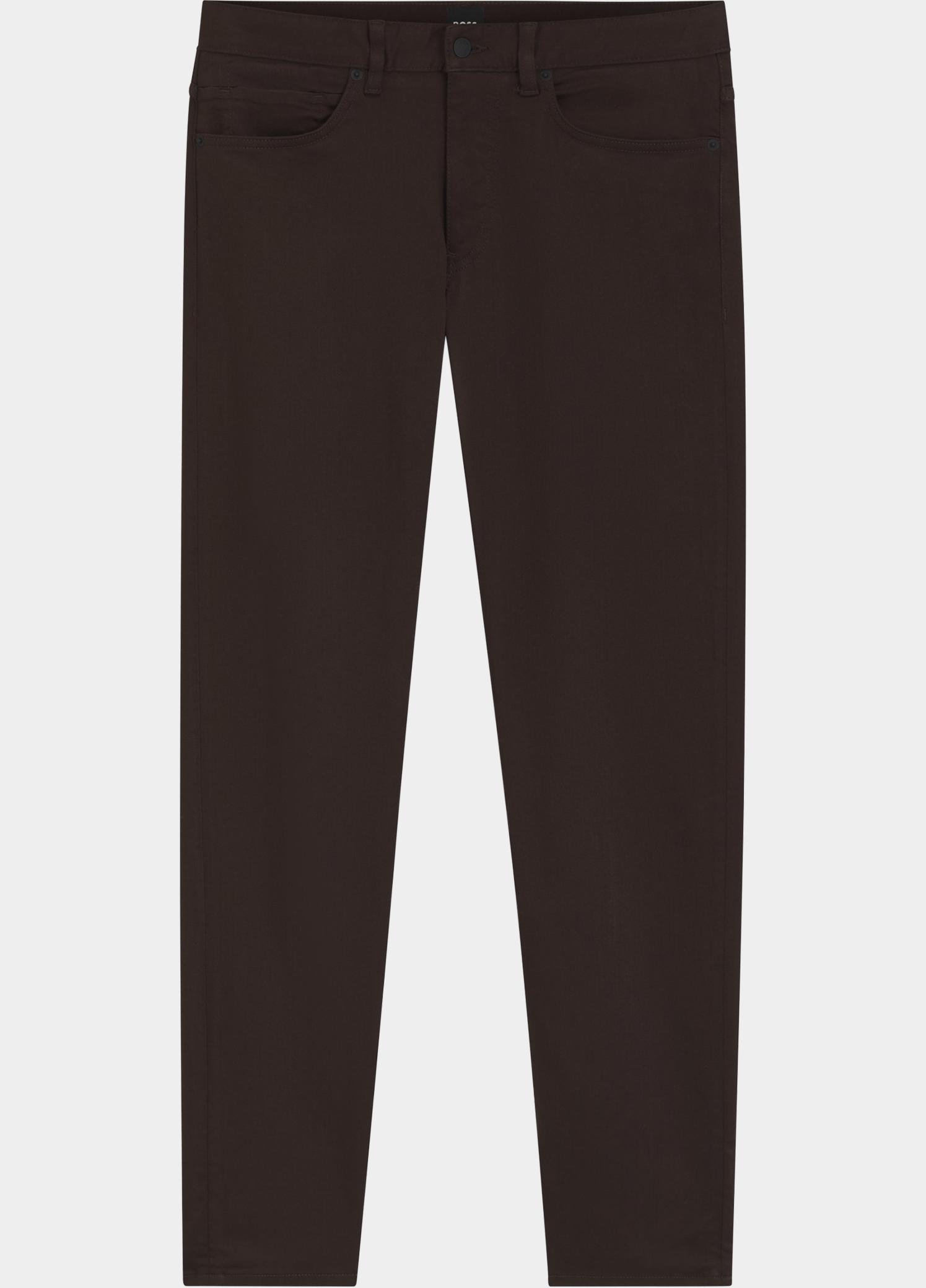 BOSS Black Katoenen 5-Pocket Bruin P-Delaware5 10276771 01 50553954/909