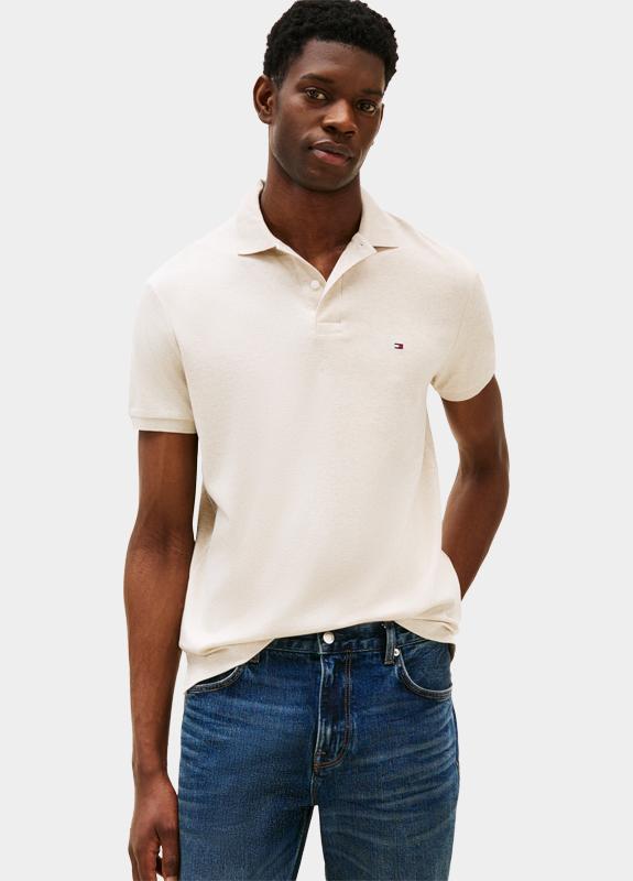 Tommy Hilfiger Polo korte mouw Beige LIQUID COTTON REG SEASONAL PO MW0MW39994/HGF