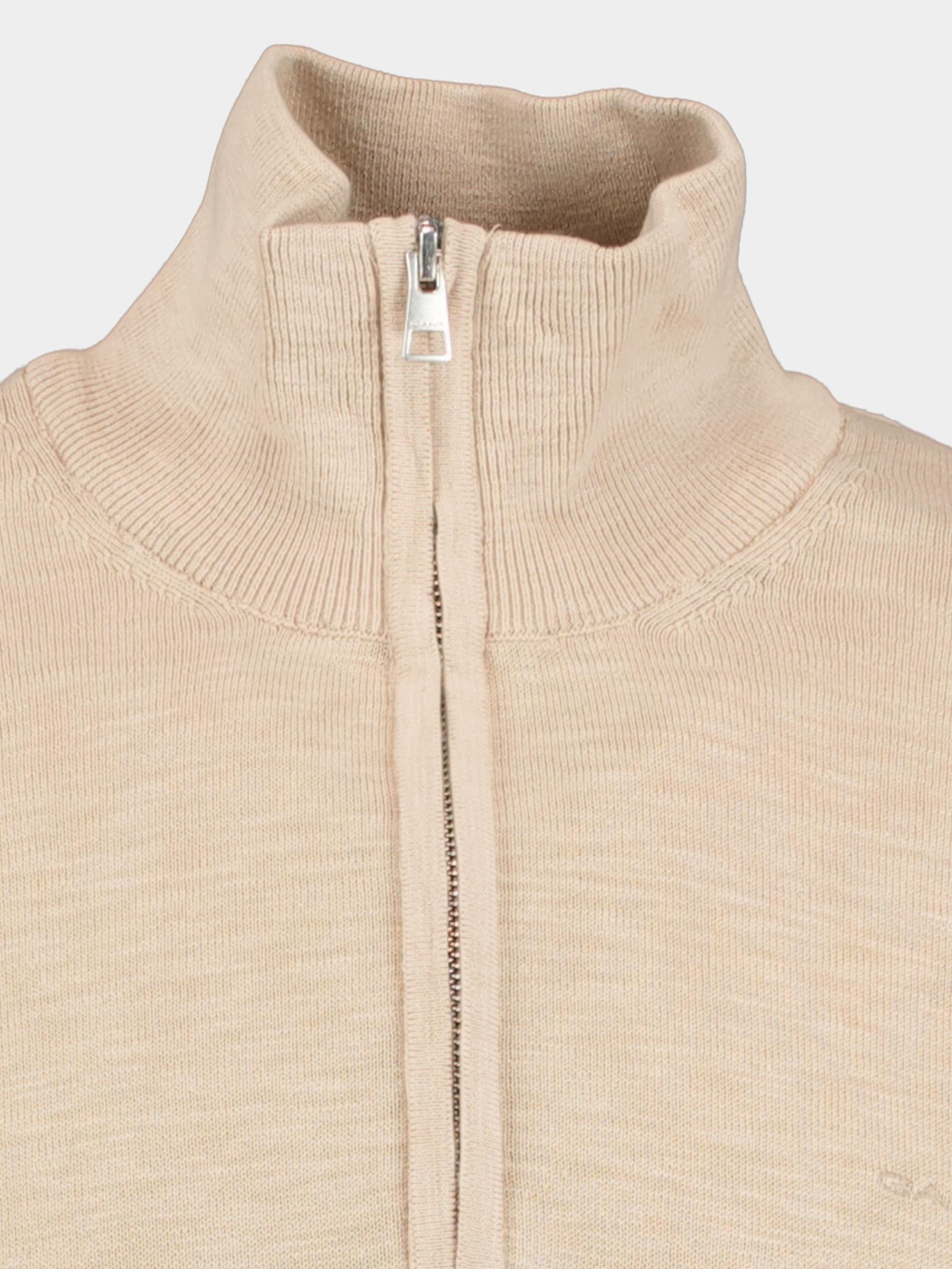 Gant Pullover Beige Cotton Flamme Halfzip 8030153/277