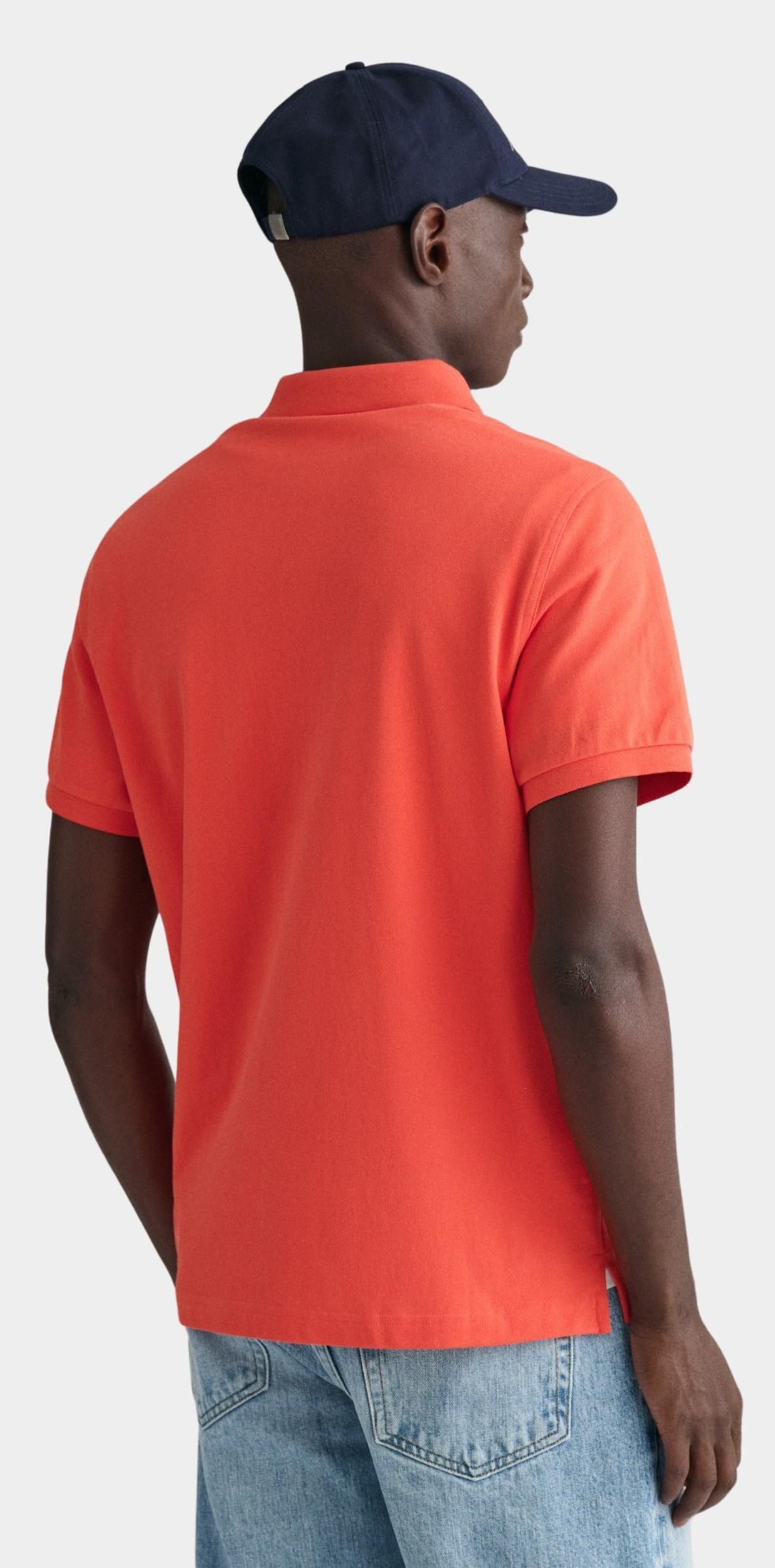 Gant Polo korte mouw Oranje Shield SS Pique Polo 2210/828
