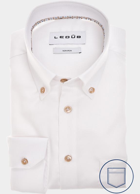 Ledub Business hemd lange mouw Wit  0143351/910-630-000