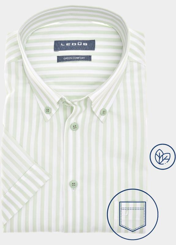 Ledub Business hemd korte mouw Groen  0142361/520-000-000