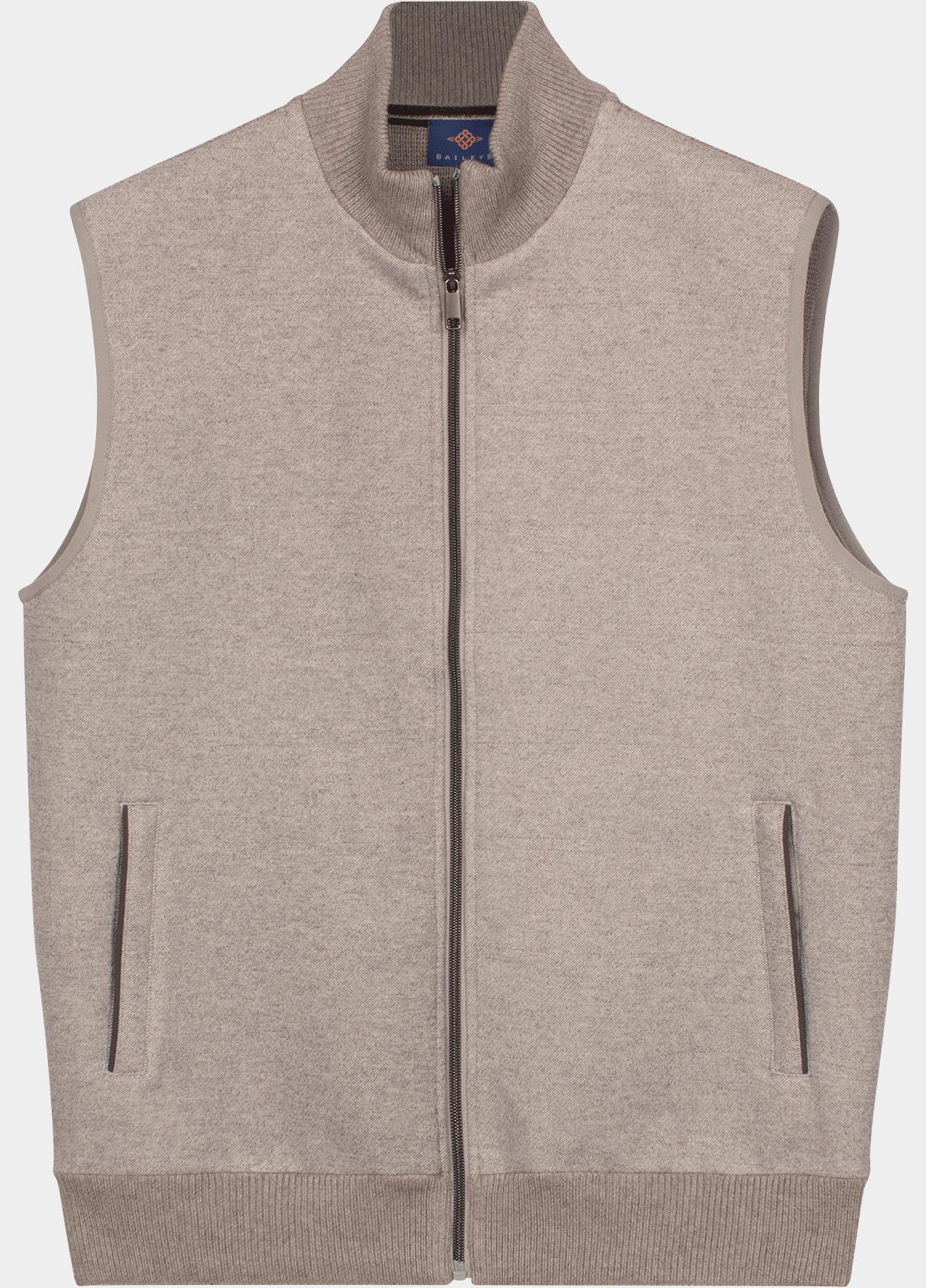 Baileys Bodywarmer heren Grijs Cardigan Zip - Sleeveless  Fr 628068/925