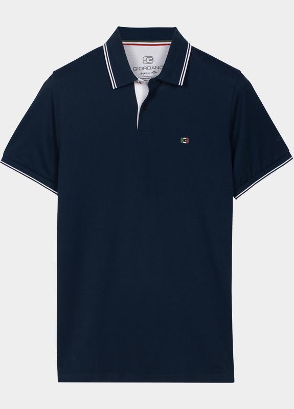 Giordano Polo heren Blauw Nico Signature Polo SS Two-Pl 616587/69