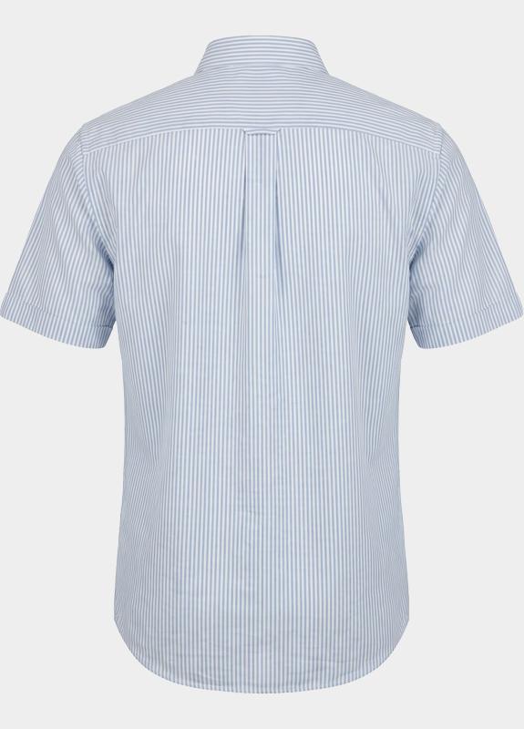 R.B. Boston overhemd korte mouw heren Blauw Marshall SS Button Down 616670/68