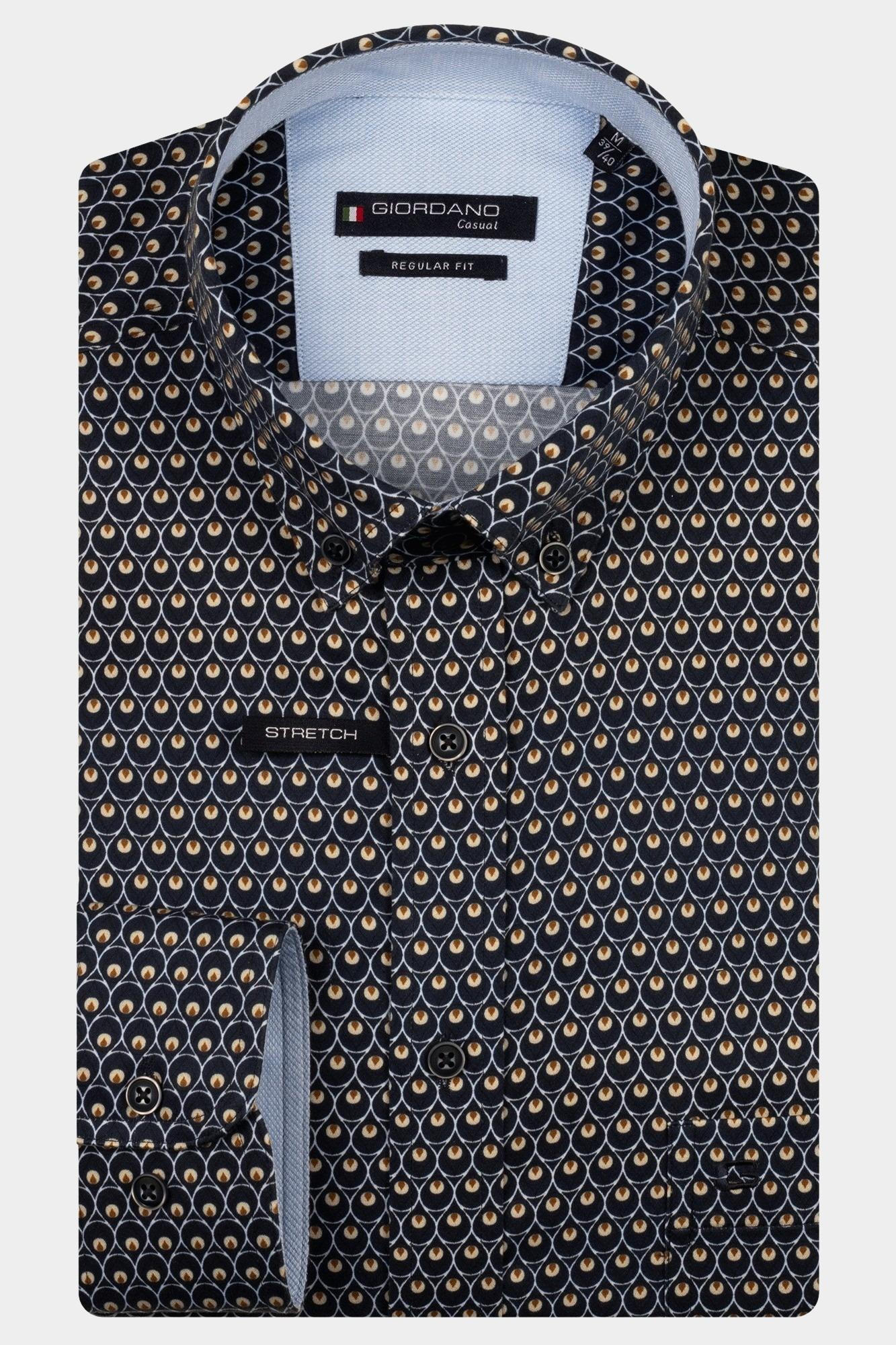 Giordano Casual hemd lange mouw Blauw Ivy long sleeve button down S 527048/60