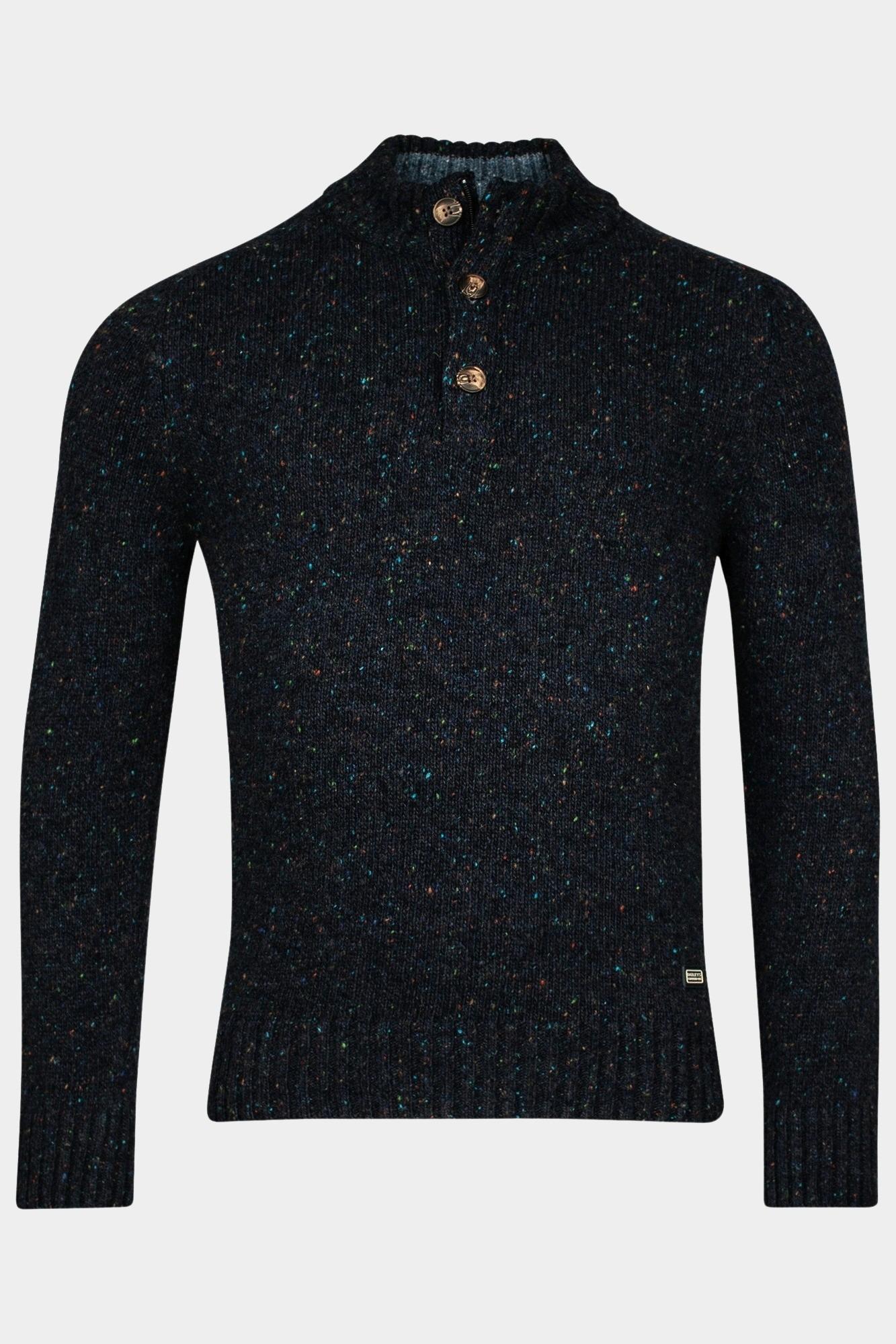 Baileys Half Zip Blauw Pullover 1/2 Zip/Buttons 428473/607