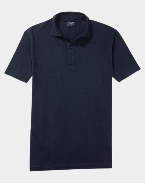 Olymp Polo korte mouw Blauw Linen Polo 542952/18