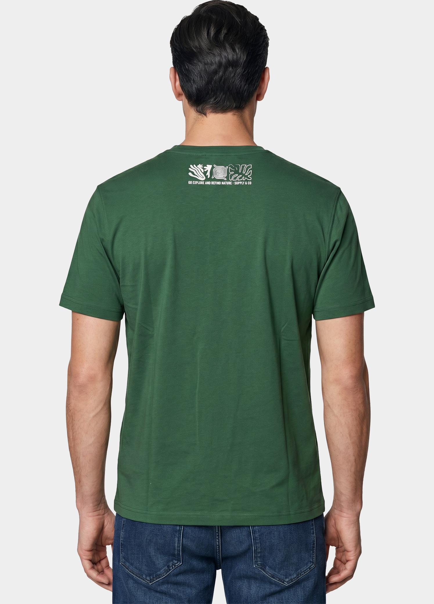 Supply & Co. T-shirt korte mouw Groen Thorn T-shirt Chestprint 25108TH02/380 leaf green