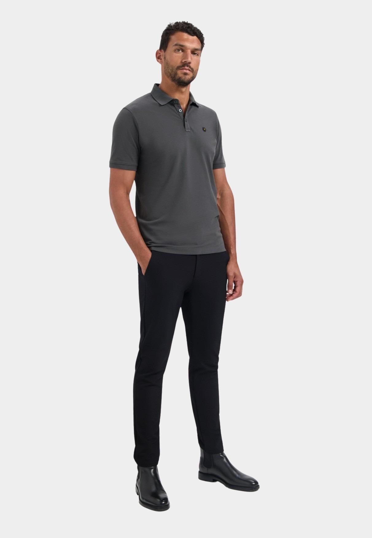 No Excess Polo korte mouw Grijs Polo Pique Garment Dyed N3801/124