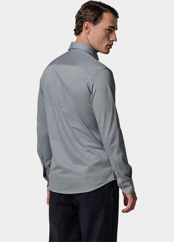 Profuomo Zakelijk overhemd heren Grijs Knitted PPXH10022/A