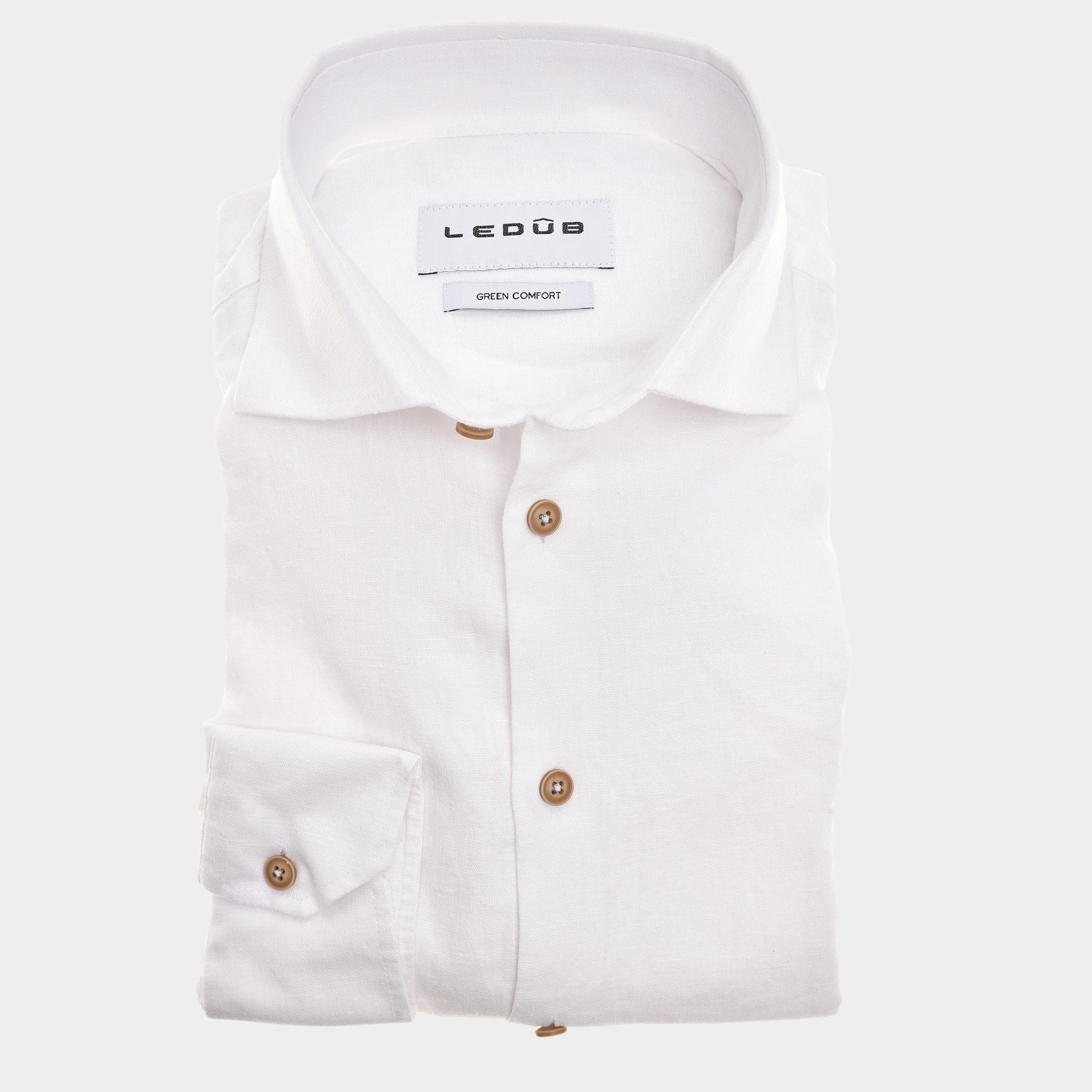 Ledub Business hemd lange mouw Wit  0142918/910-000-000