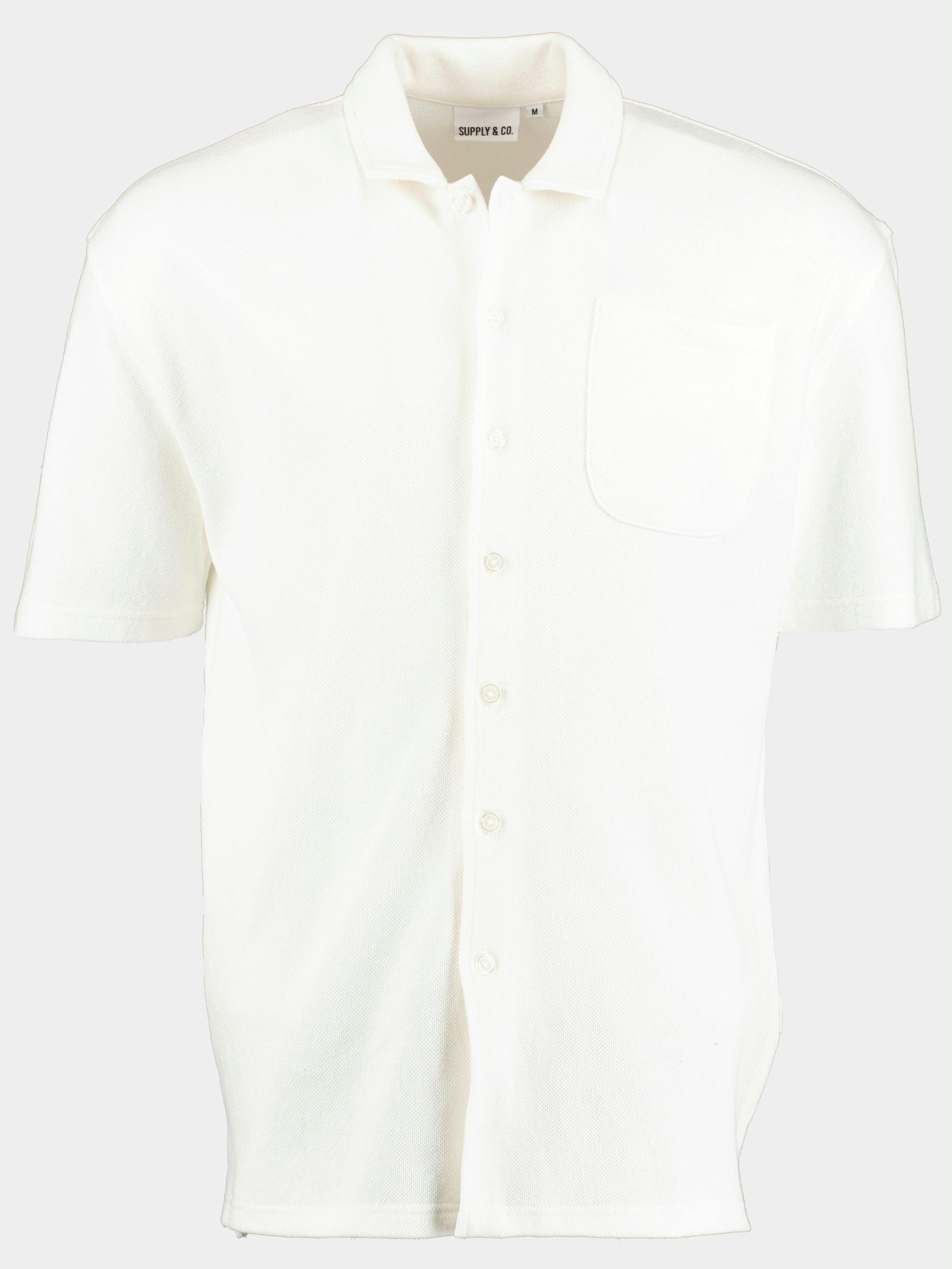 Supply & Co. Casual hemd lange mouw Beige Ame Full Buttoned Polo Shirt 23108AM01/150 off-white