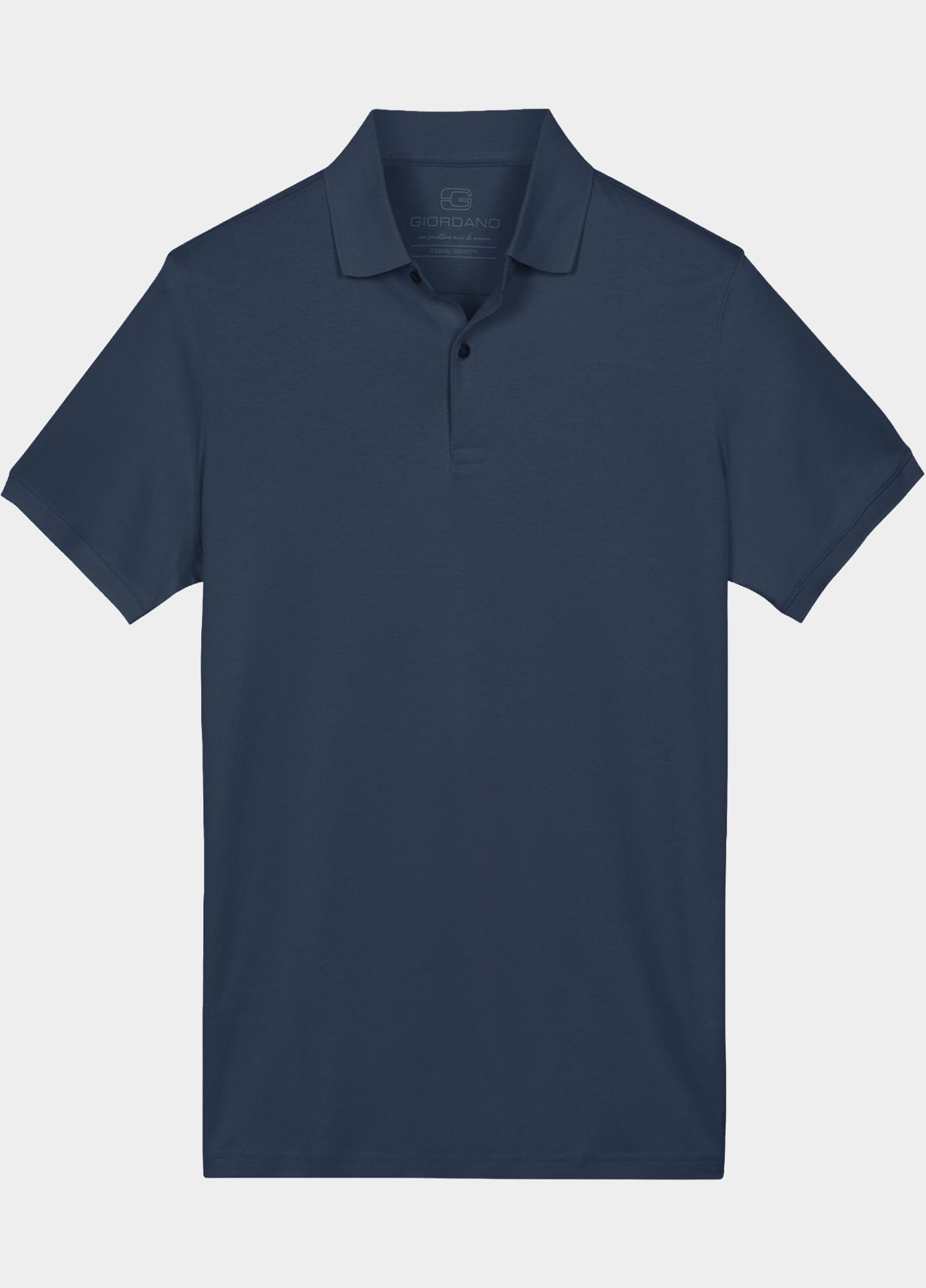Giordano Polo heren Blauw Lino Short Sleeve Polo Liquid 616578/60