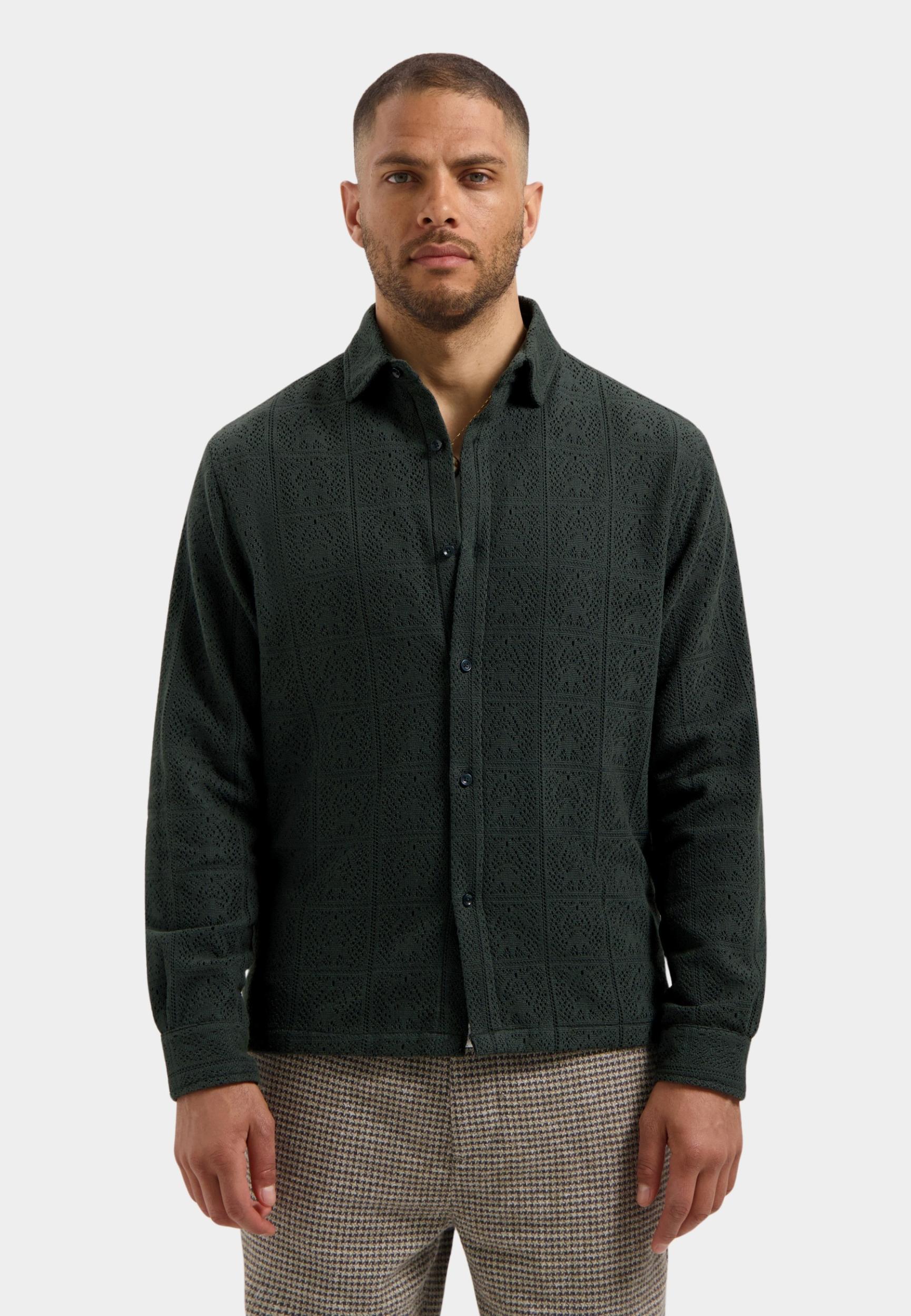 Dstrezzed Casual hemd lange mouw Groen Delan Shirt 303976/562