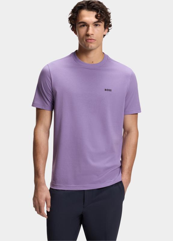 BOSS Green T-shirt heren Paars Tee 10256064 01 50506373/521