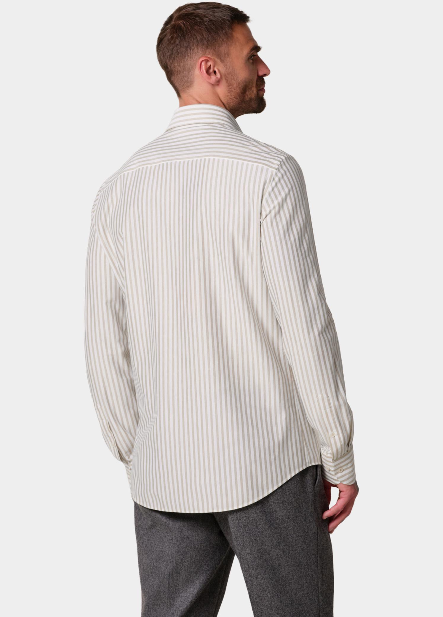 Profuomo Zakelijk overhemd heren Beige  PPXH30024/A