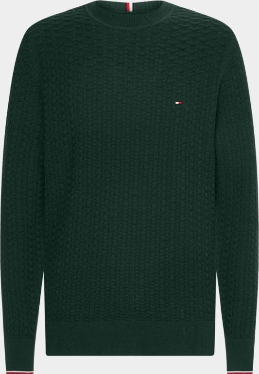 Tommy Hilfiger Pullover Groen Exaggerated Structure crew nec MW0MW28111/MBP